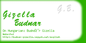 gizella budnar business card